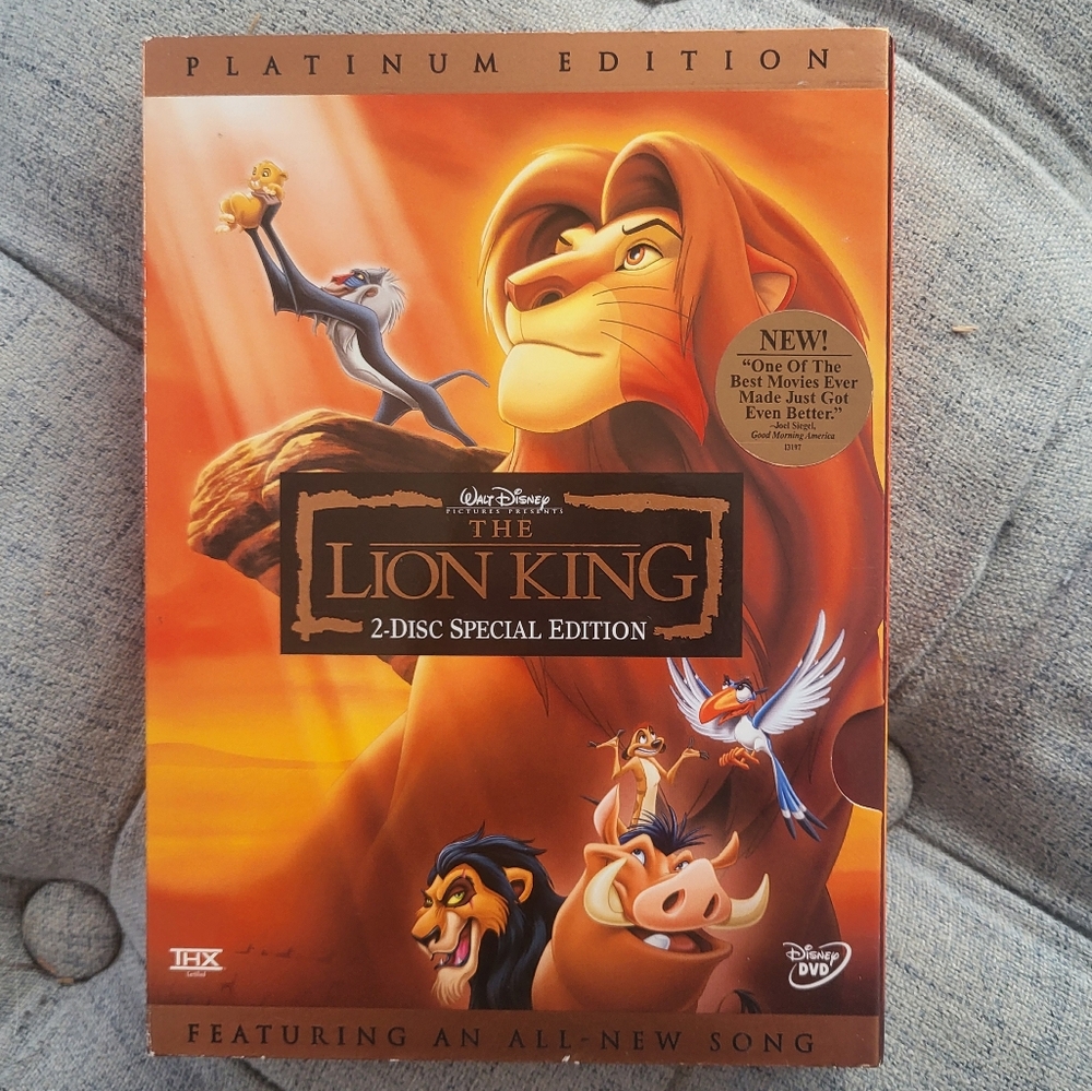 The Lion King Platinum Edition 2 Disc DVD with original inserts, 2003 Re-release